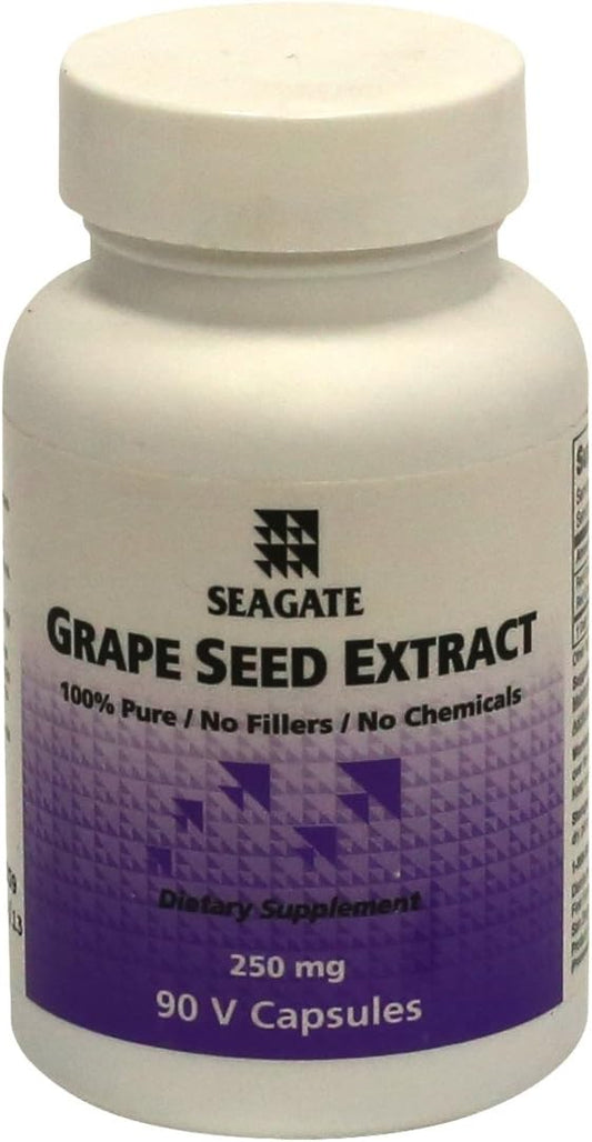 250mg Grape Seed Extract Supplements by Seagate Products - 90 Veg Capsules