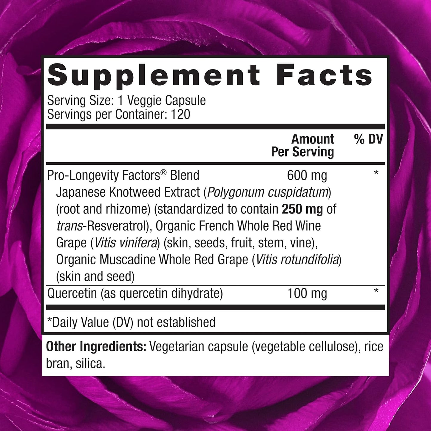 250mg Vegan Resveratrol Supplement for Heart and Cellular Health - Antioxidant for Healthy Aging and Immune Support - 120 Capsules