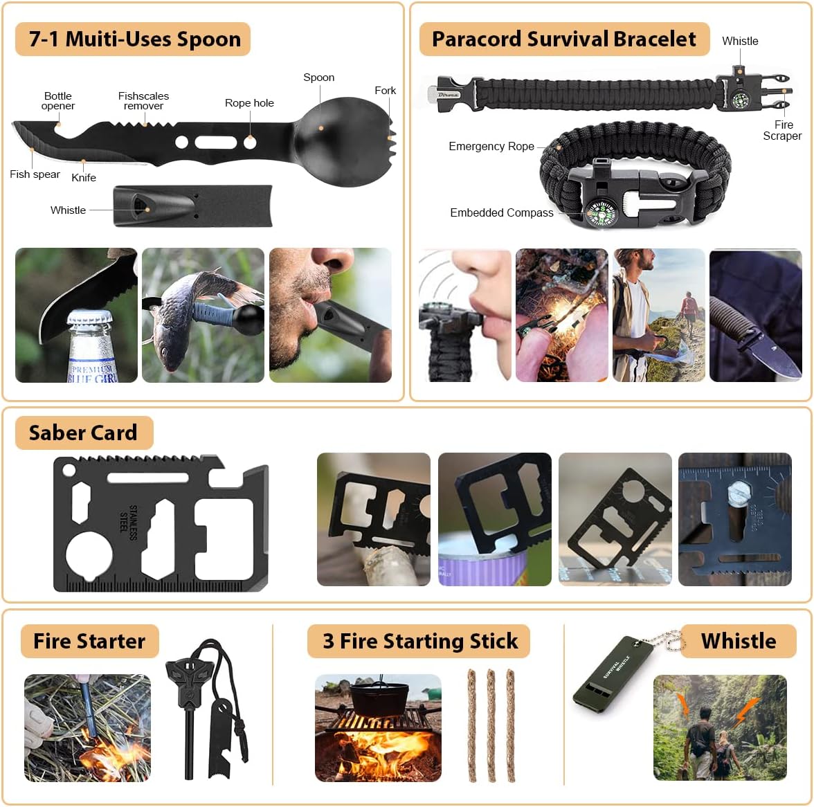 250Pcs First Aid Survival Gear Kit with Molle Bag and Emergency Tent - Ideal for Earthquake, Outdoor Adventure, Hiking, Hunting - Great Gifts for Men and Women