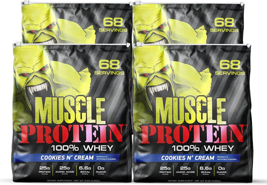 25g Pure Protein Whey Powder - Cookies n Cream Flavor - Cold Filtered - 6.6g BCAAs - 20 lbs Pack - COLOSSAL LABS