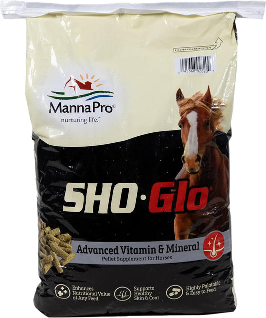 25lb Manna Pro Sho-Glo Horse Supplement: Vitamin & Mineral for Skin & Coat