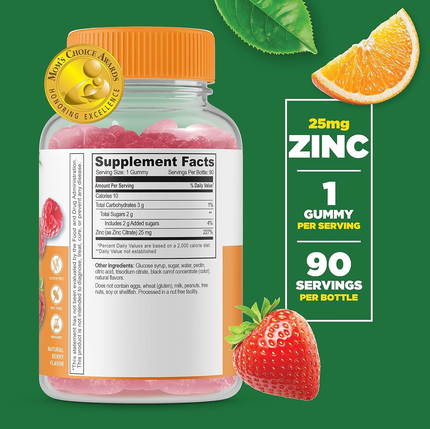 25mg Kids Zinc + Vitamin D Gummies Bundle by VitaWorks Lifeable - Tasty Kids Vitamin Supplement, Gluten & GMO Free Chewables