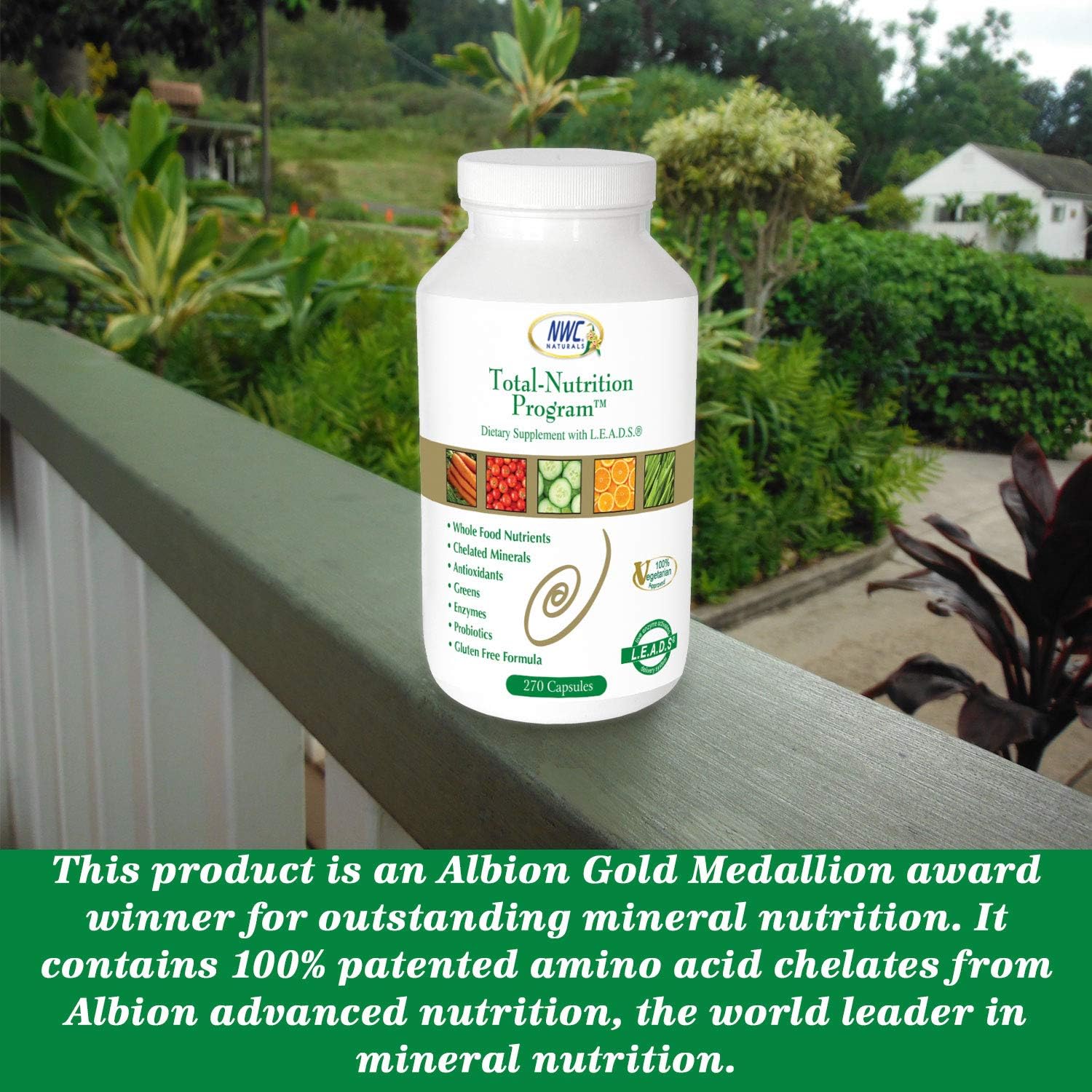 270 Capsules NWC Naturals Total-Nutrition Multivitamin with Enzymes, Prebiotics & Probiotics - Vegetarian Whole Food Vitamins for Men & Women