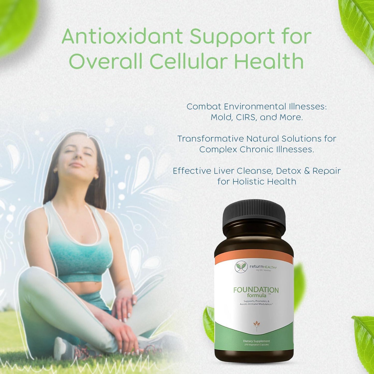 270 Capsules of Non-GMO Immune Support Supplement with Japanese Knotweed Root, Cat's Claw, Milk Thistle, and Resveratrol - Vegetarian Formula for Healthy Foundation
