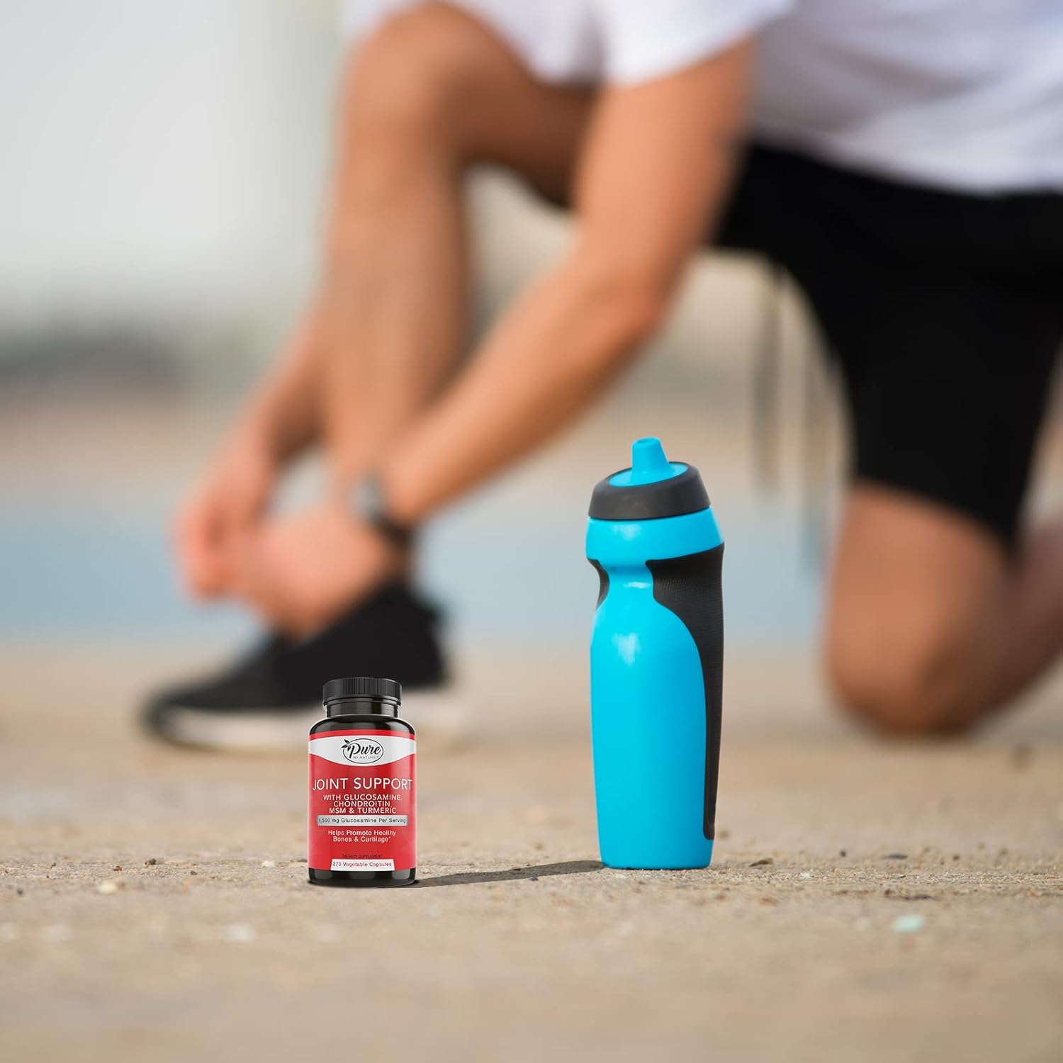 270 Capsules Pure By Nature Joint Support with Glucosamine, Chondroitin, Turmeric, MSM, and Boswellia Supplement