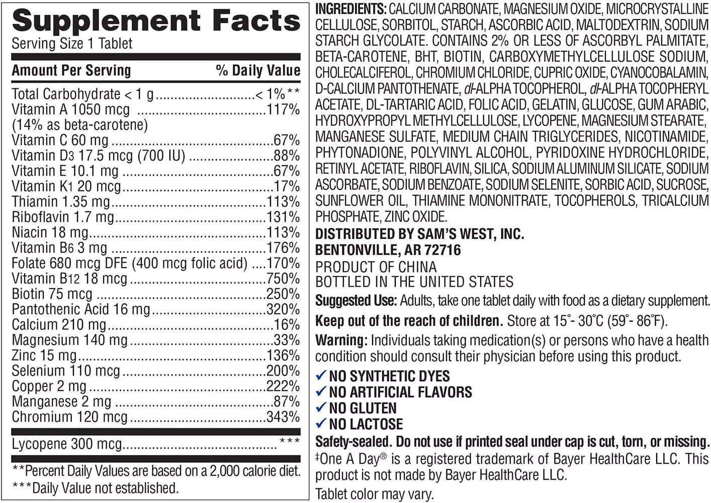 275 Count Men's Daily Multivitamin by MEMBER´S MARK