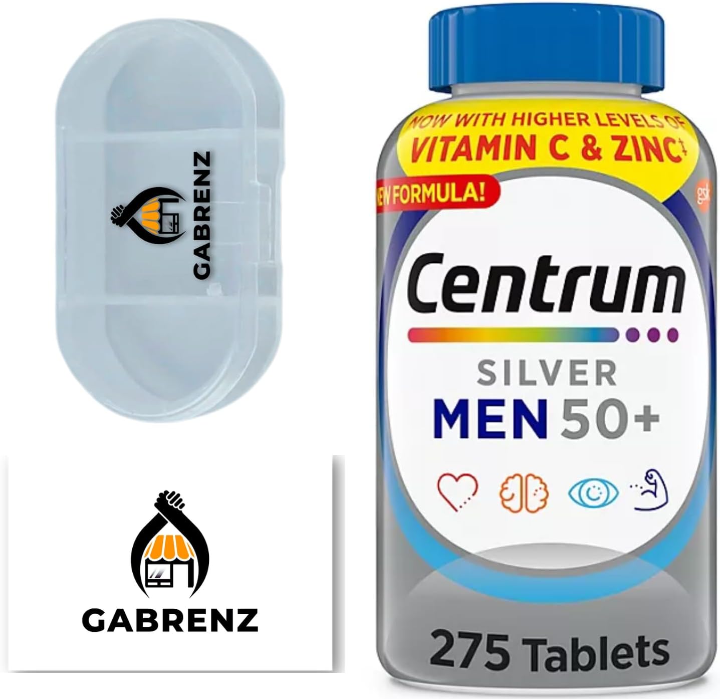 275 Tablets Centrum Silver Men 50+ Multivitamin with Gabrenz Sticker Included