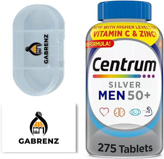 275 Tablets Centrum Silver Men 50+ Multivitamin with Gabrenz Sticker Included