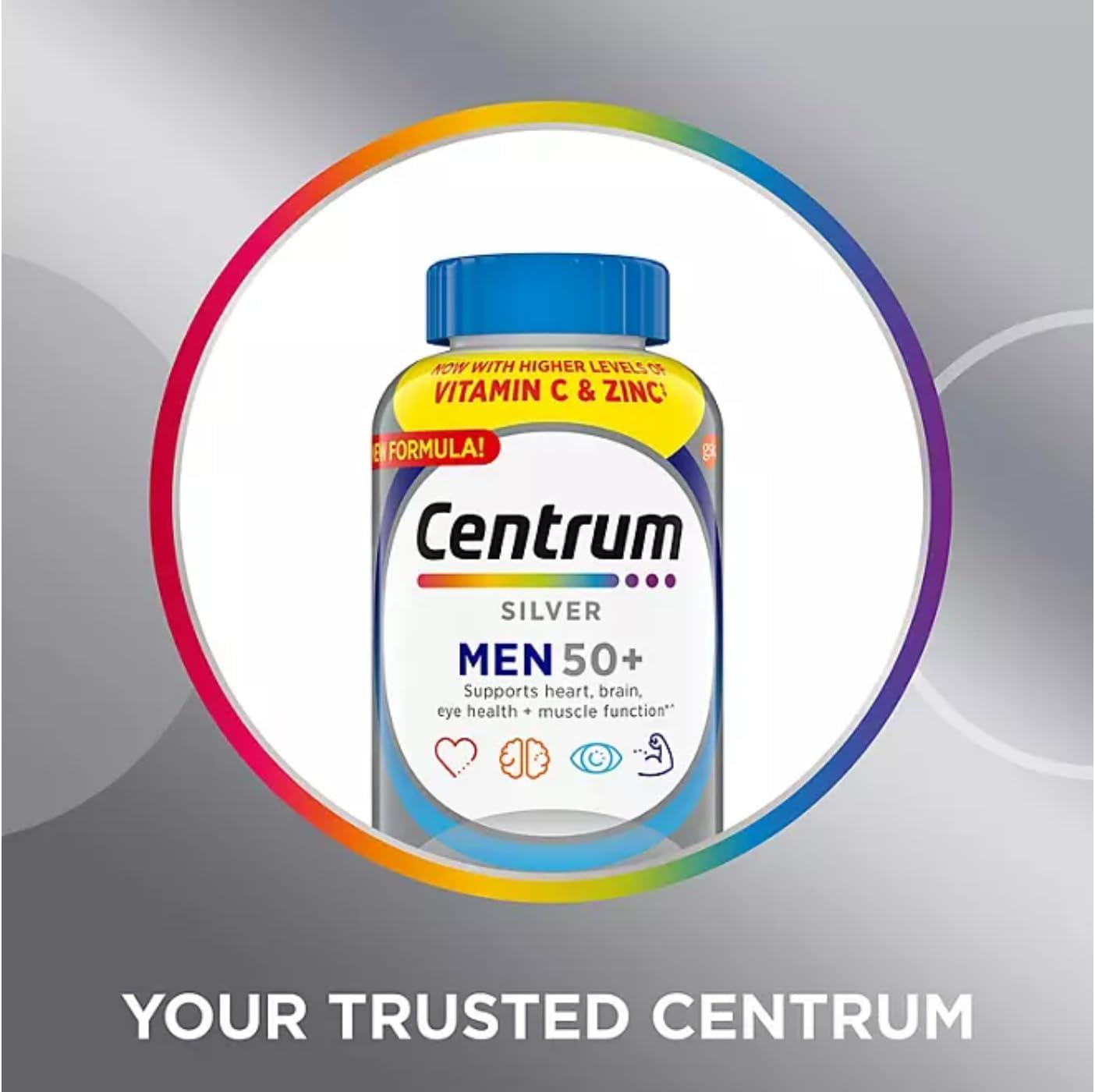 275 Tablets Centrum Silver Men 50+ Multivitamin with Gabrenz Sticker Included