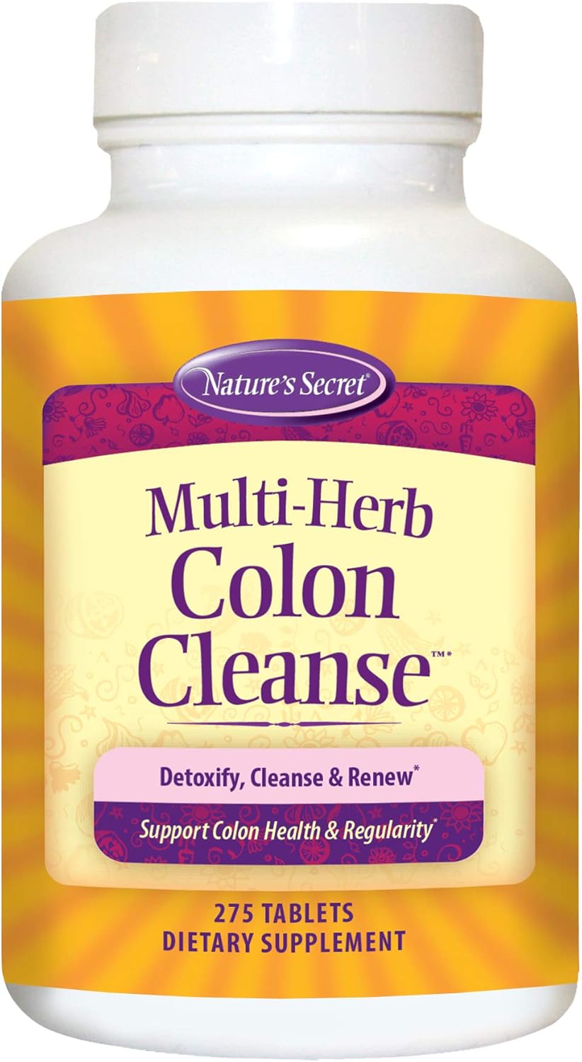 275 Tablets of Nature's Secret Multi-Herb Colon Cleanse - Natural Detox and Digestive Support