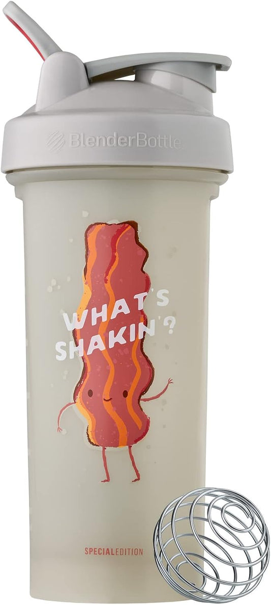28-Ounce BlenderBottle Just for Fun Classic Shaker Bottle for Protein Shakes and Pre Workout - What's Shakin