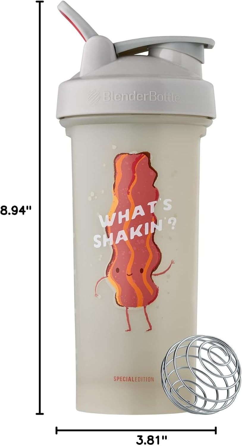 28-Ounce BlenderBottle Just for Fun Classic Shaker Bottle for Protein Shakes and Pre Workout - What's Shakin