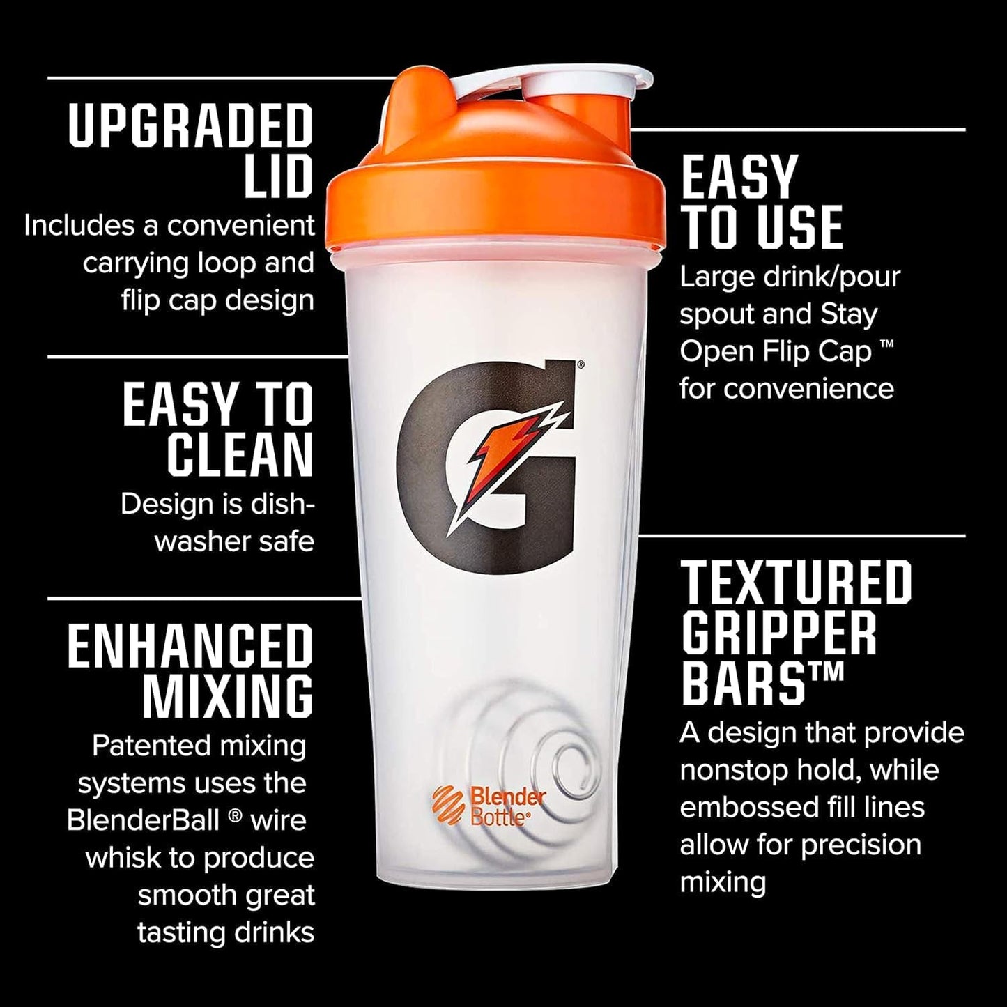 28 Ounce Gatorade Shaker Bottle & Chocolate Whey Protein Powder Bundle for Gym