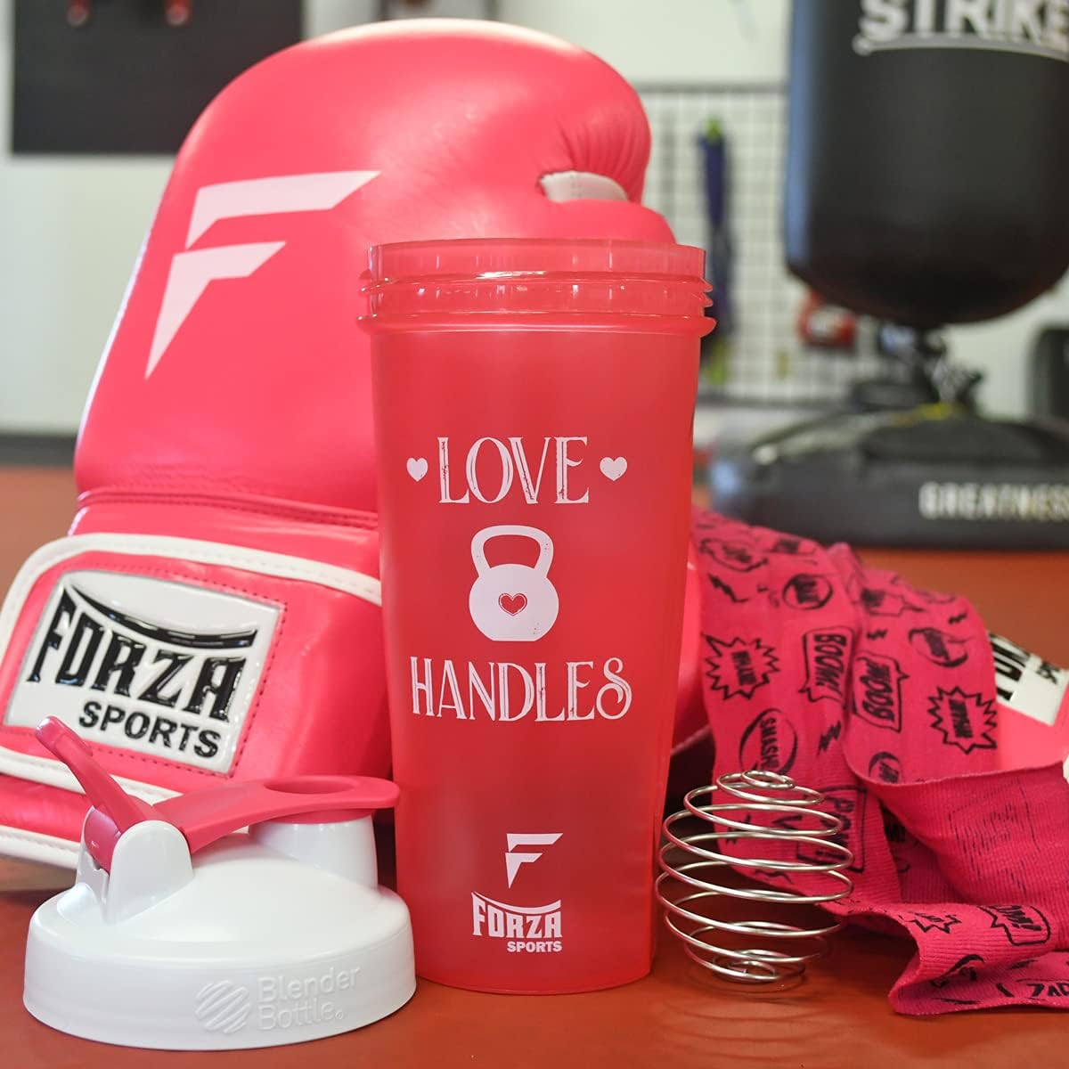 28 oz. Classic Forza Sports Blender Bottle Shaker with Loop Top - Ideal for Mixing Protein Shakes and Smoothies