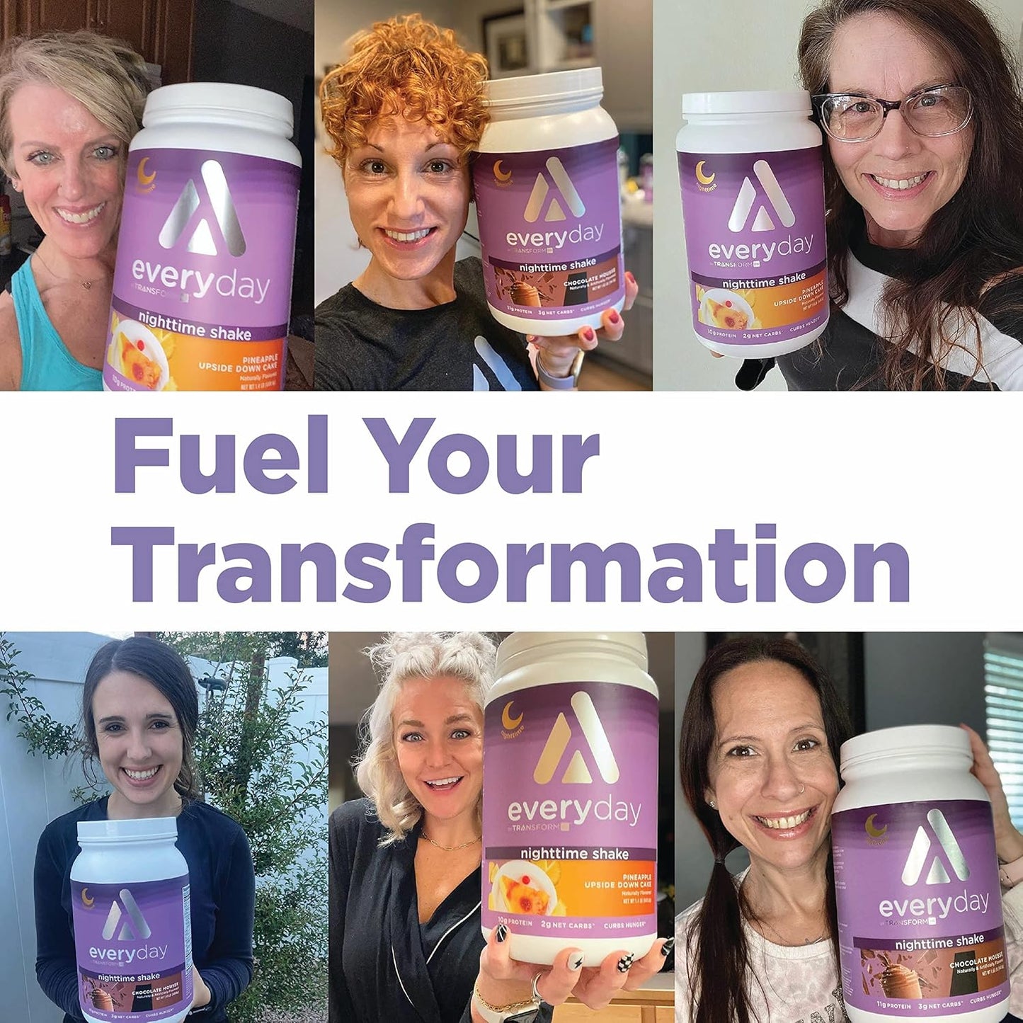 28 Servings of TransformHQ Nighttime Shake with Sleep + Protein Blend in Chocolate Mousse Flavor