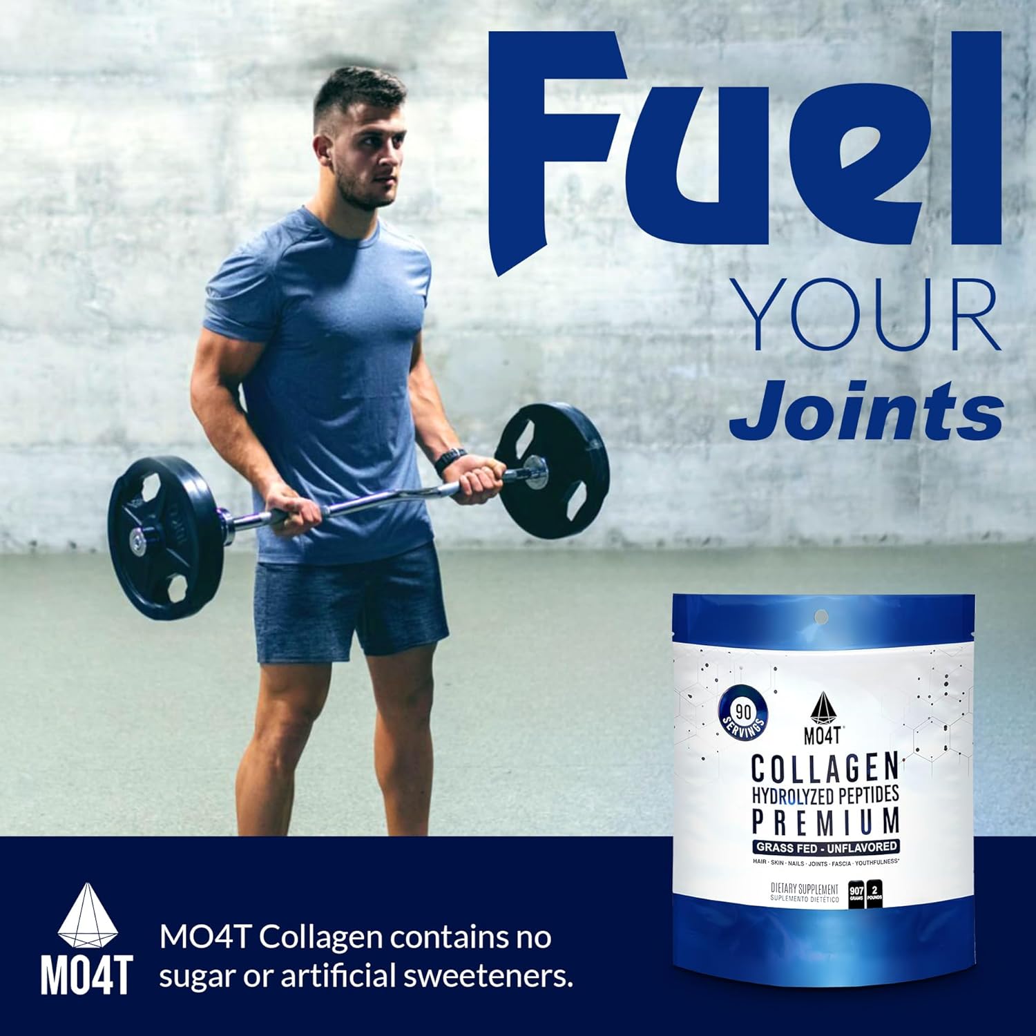 2lb Grass-Fed Collagen Peptides Powder - Unflavored Hydrolyzed Collagen - COLAGENO HIDROLIZADO - MOMOF4TRANSFORM