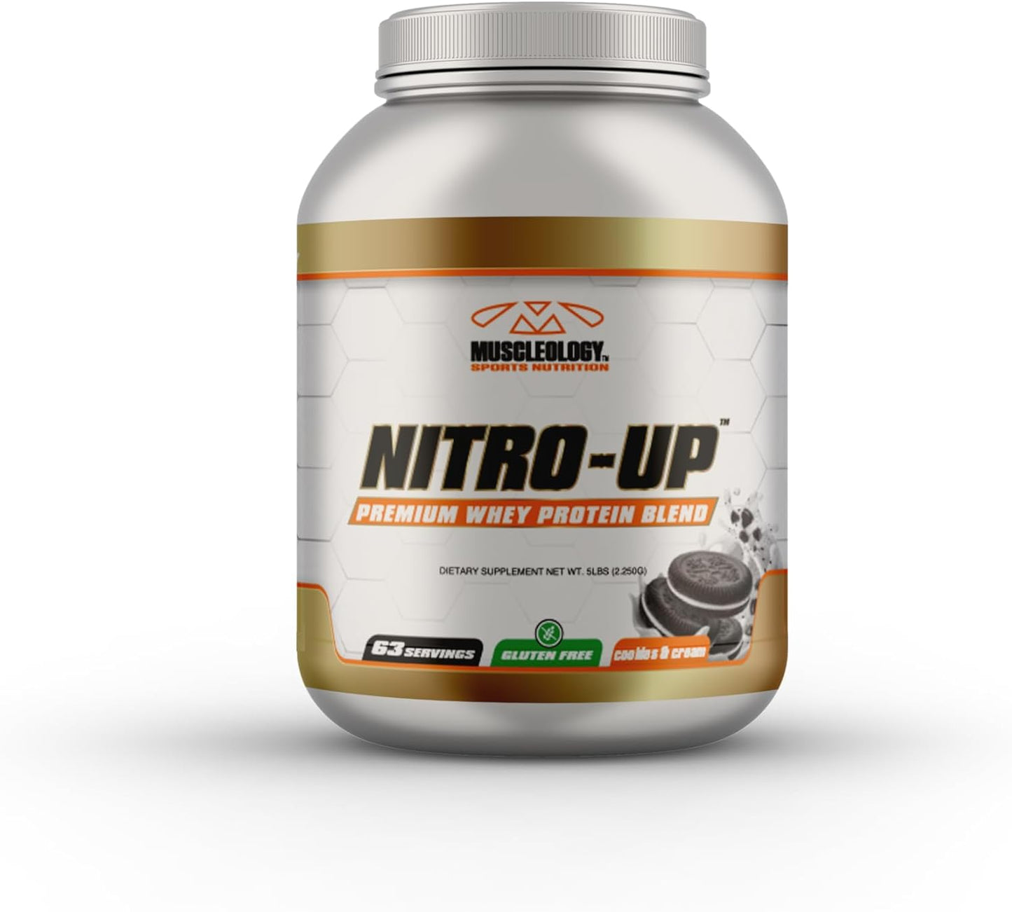 2lb MUSCLEOLOGY Nitro-Up Cookies & Cream Hydrolyzed Whey Protein Isolate