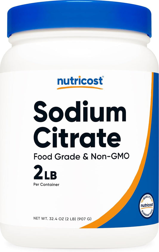 2LB Nutricost Sodium Citrate Powder - Non-GMO Food Grade Emulsifier & Flavor Enhancer