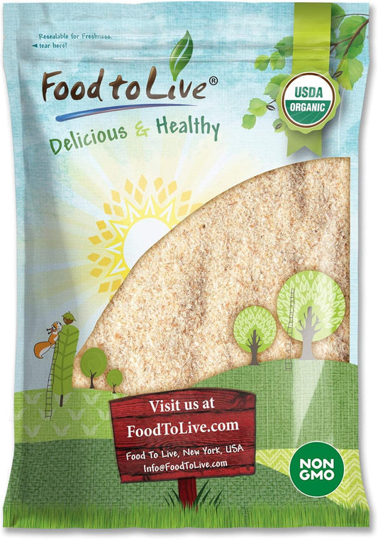 2lb Organic Whole Psyllium Husk Flakes - Non-GMO, Vegan, Keto, Raw - High Fiber Bulk Food
