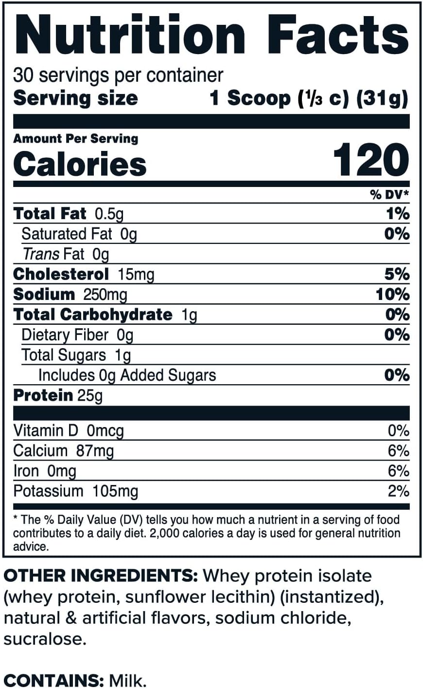 2lb Primaforce Vanilla Whey Protein Isolate Powder - Non-GMO, Gluten Free Formula