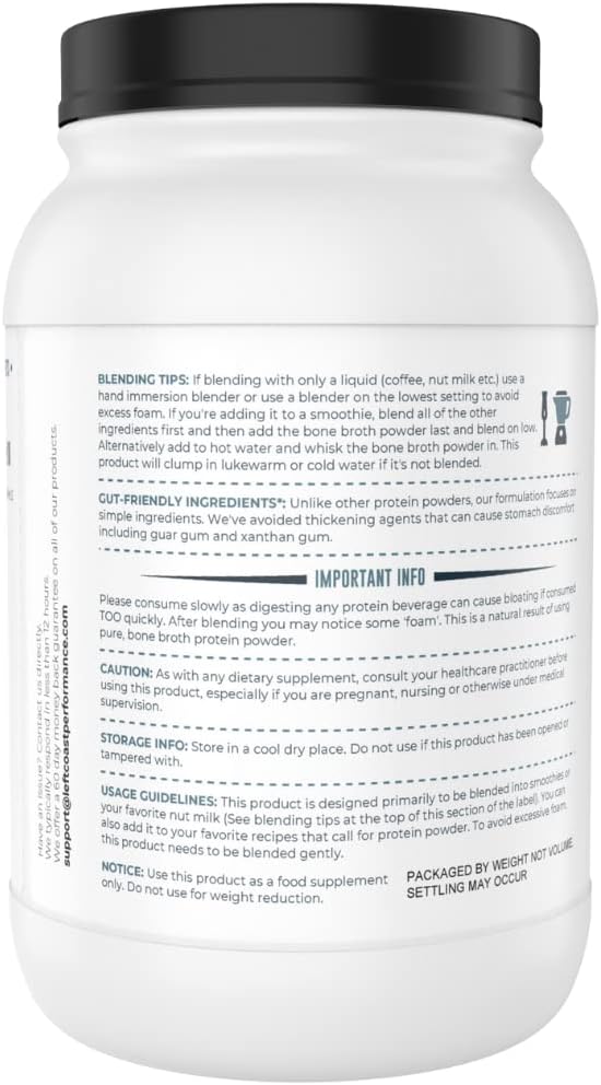 2lb Pure Bone Broth & 1lb Multi Collagen Powder Combo Pack by Left Coast Performance