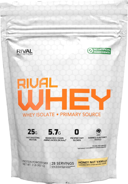 2lb RIVAL NUTRITION Naturally Flavored Whey Protein - Honey Nut Vanilla