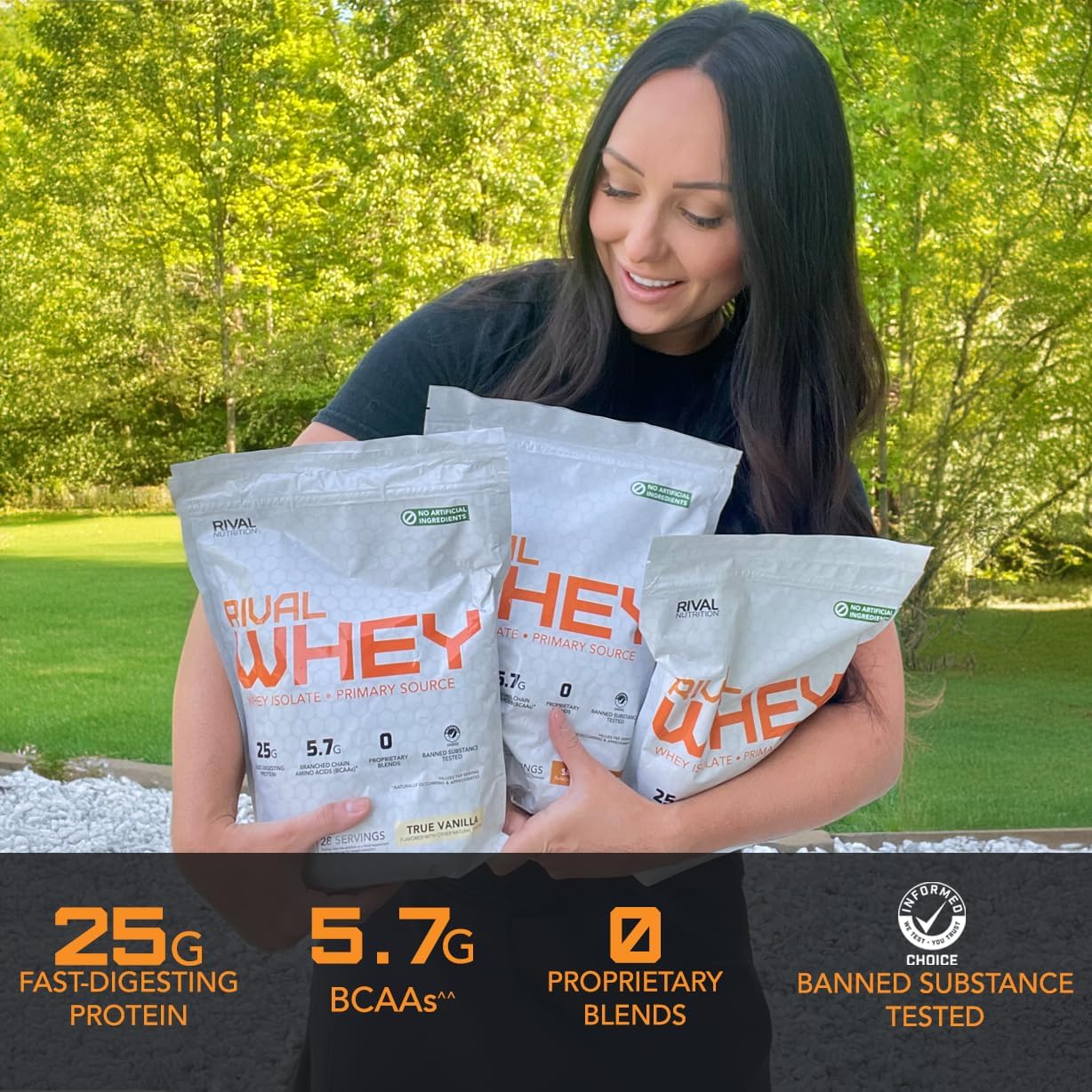 2lb RIVAL NUTRITION Naturally Flavored Whey Protein - Honey Nut Vanilla
