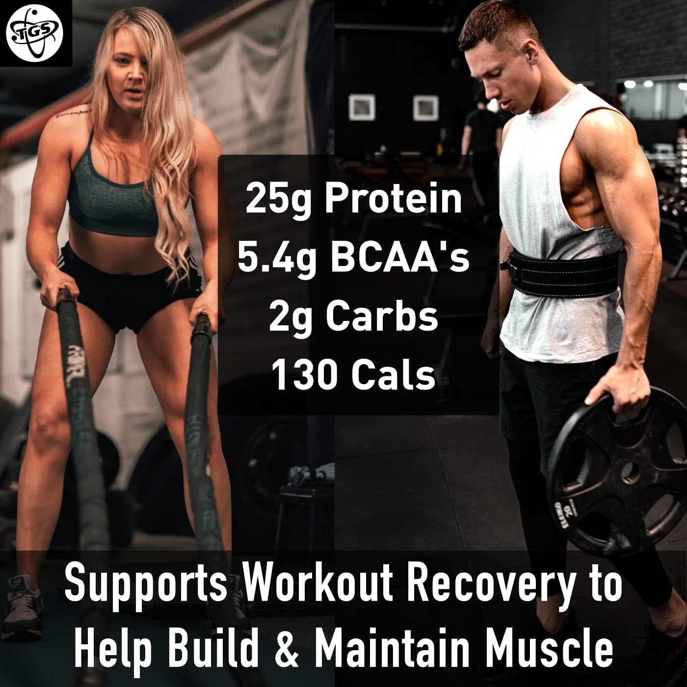 2lb TGS Nutrition Unflavored Whey Protein Powder - Keto Friendly, Low Carb, Low Calorie - Soy Free, Made in USA