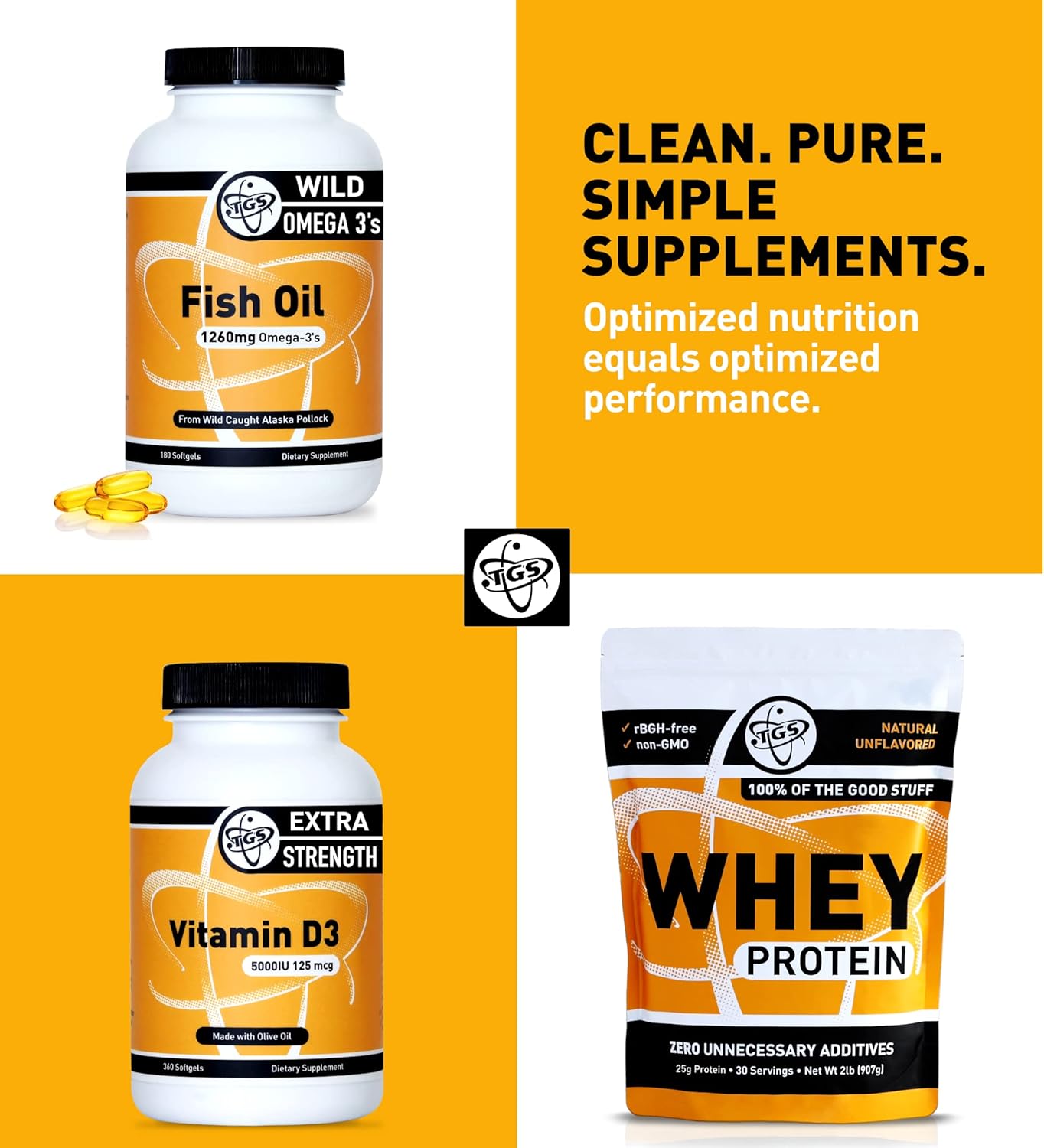 2lb TGS Nutrition Unflavored Whey Protein Powder - Keto Friendly, Low Carb, Low Calorie - Soy Free, Made in USA