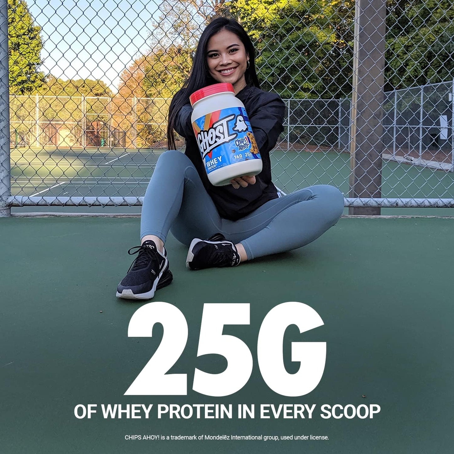 2LB Tub of GHOST Whey Protein Powder - Chocolate Chip Cookie Flavored Blend with 25G Protein