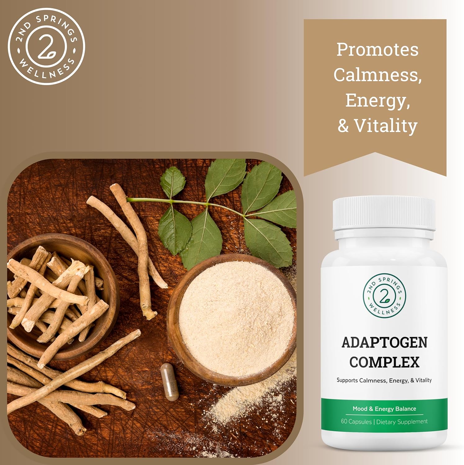 2nd Springs Women's Daily Essentials Bundle - Multivitamin Pack with Adaptogen Complex for Women's Health & Stress Support