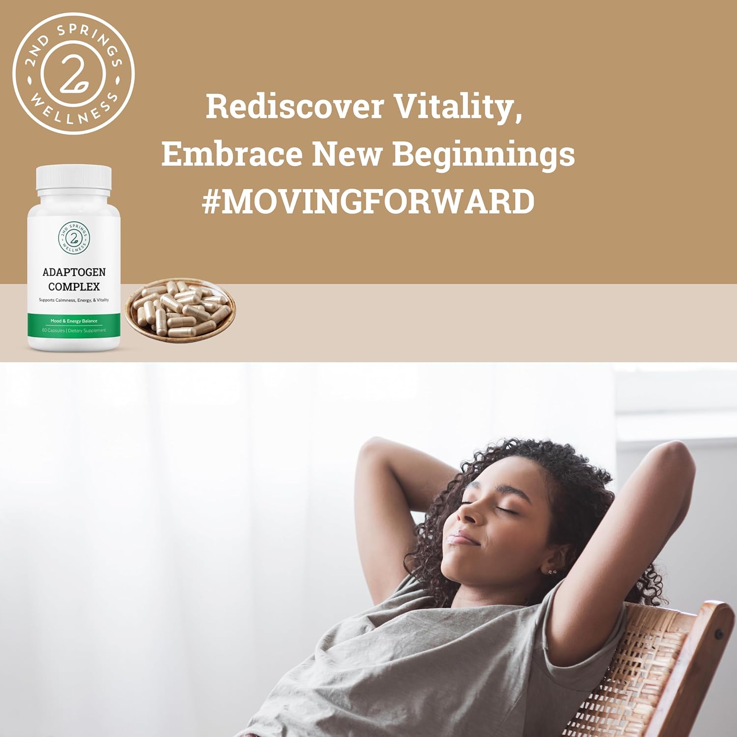 2nd Springs Women's Daily Essentials Bundle - Multivitamin Pack with Adaptogen Complex for Women's Health & Stress Support