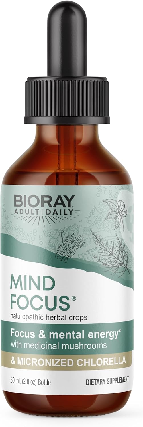 2oz BIORAY Mind Focus Herbal Supplement for Mental Clarity