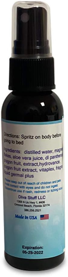 2oz Diva Stuff Magnesium Sleep Spray with Lavender for Hair, Joint Pain, Leg Spasms, and Aches - Natural Relief