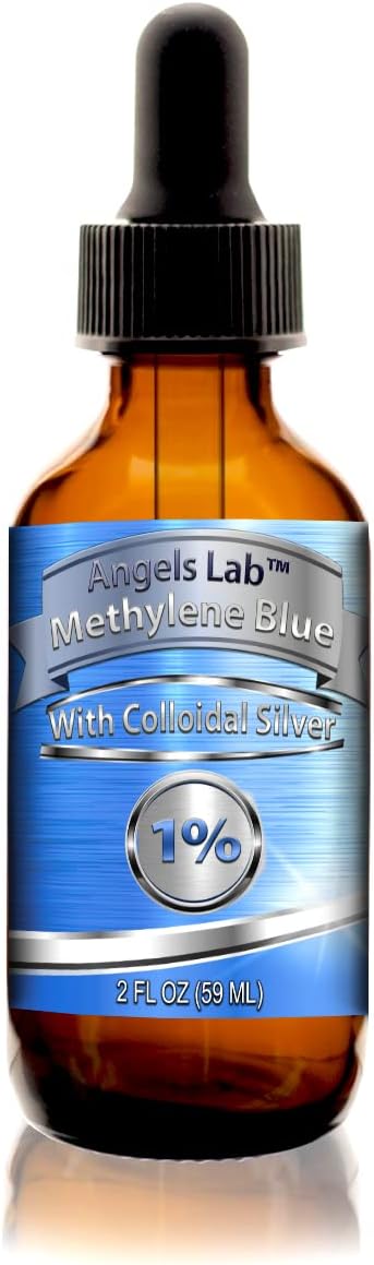 2oz High Purity New Methylene Blue with Colloidal Silver Liquid Supplement for Brain & Cognitive Health