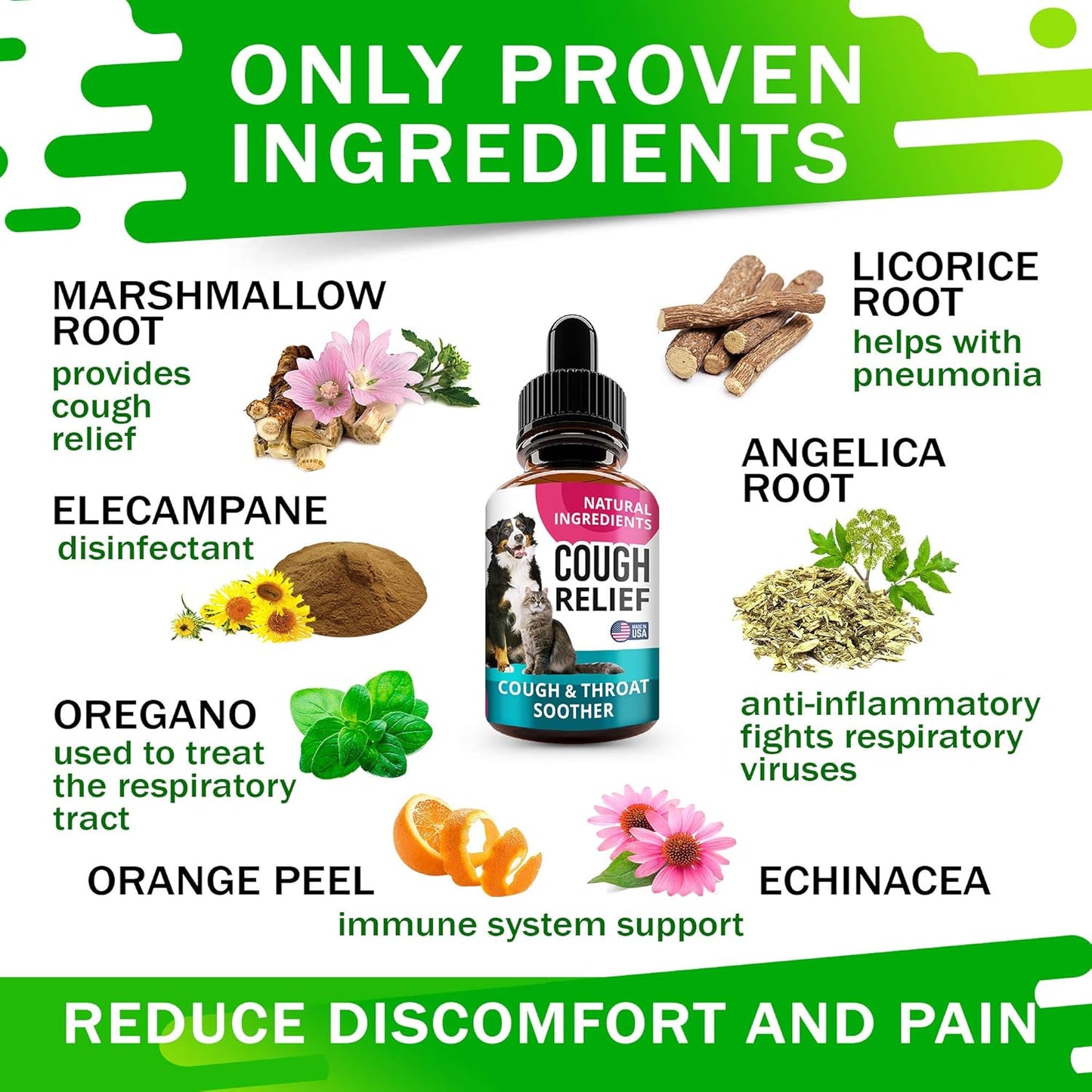 2oz Pet Herbal Remedy for Kennel Cough in Dogs and Cats - Throat Soother and Respiratory Support - Homeopathic Treatment for Pet Cough, Asthma, and Sinus Congestion - Made in USA