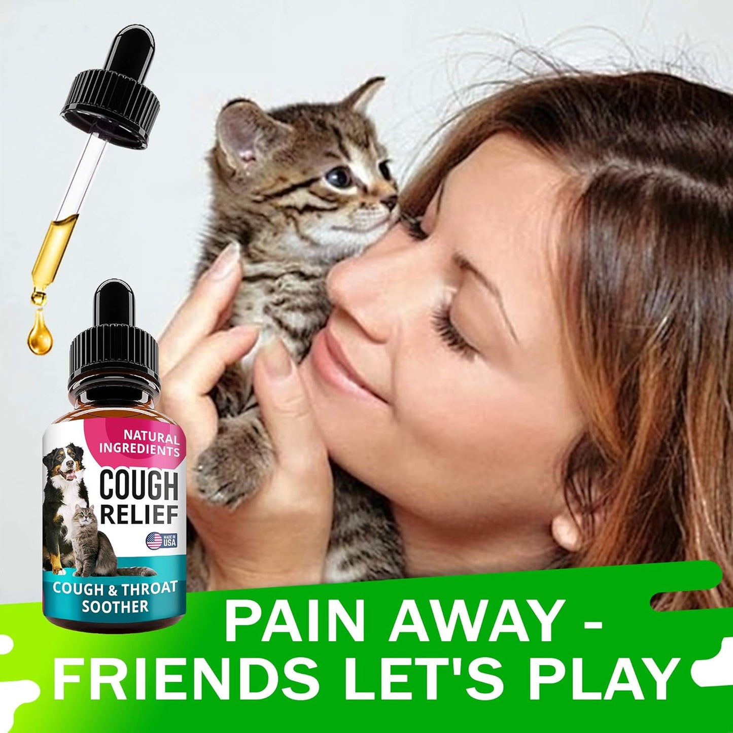 2oz Pet Herbal Remedy for Kennel Cough in Dogs and Cats - Throat Soother and Respiratory Support - Homeopathic Treatment for Pet Cough, Asthma, and Sinus Congestion - Made in USA