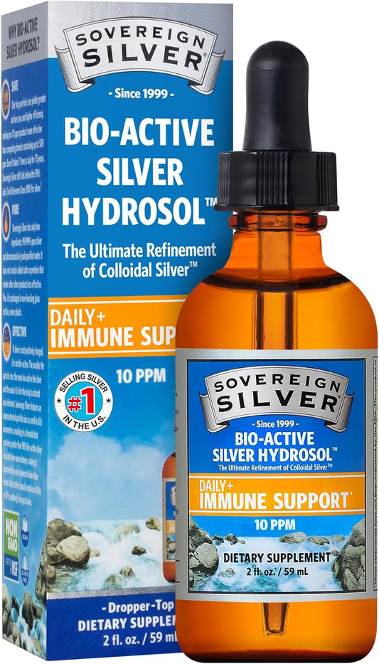 2oz Sovereign Silver Bio-Active Colloidal Silver Liquid with Dropper