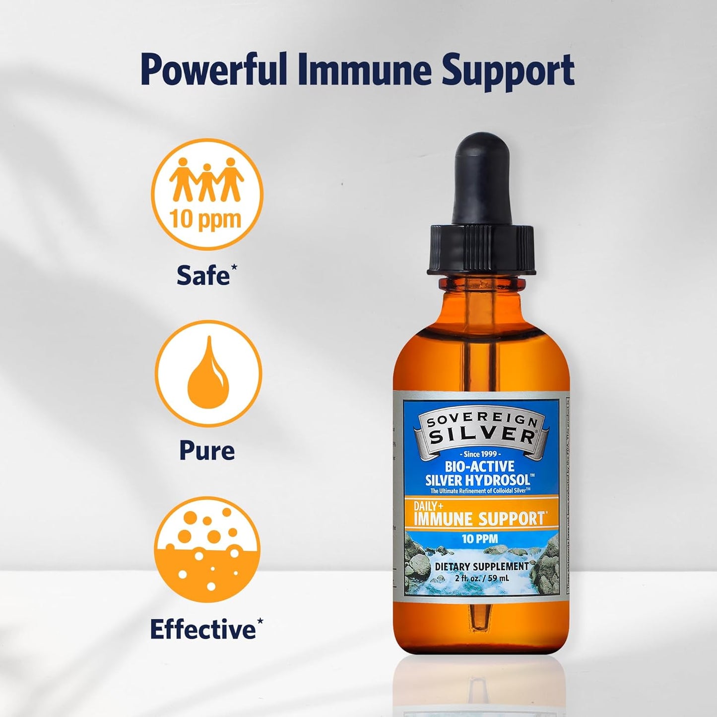 2oz Sovereign Silver Bio-Active Colloidal Silver Liquid with Dropper