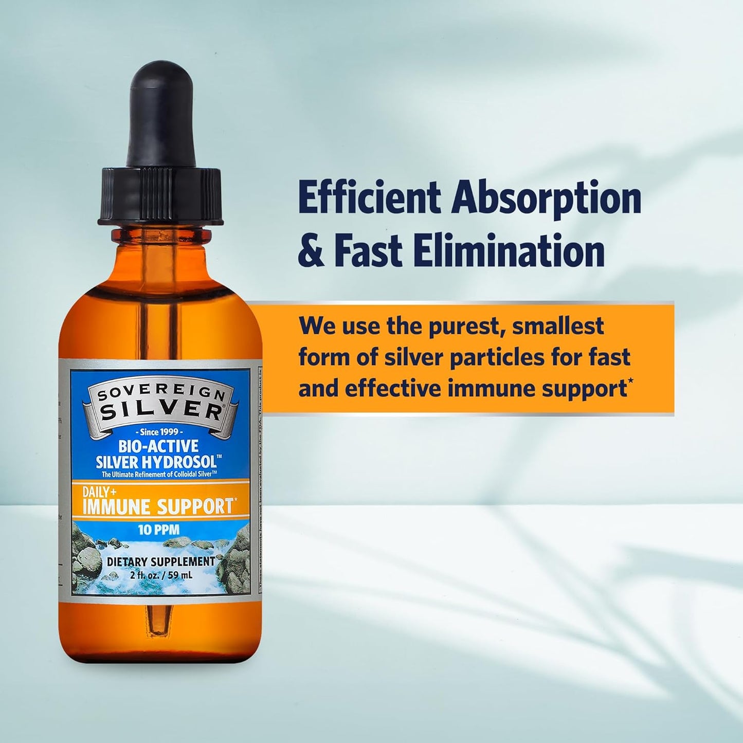 2oz Sovereign Silver Bio-Active Colloidal Silver Liquid with Dropper