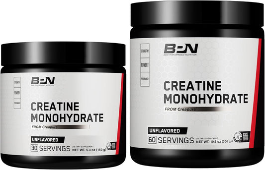 2PACK BPN Pure Creatine Monohydrate Powder with Creapure - 5g Creatine per Serving, Unflavored - 90 Servings