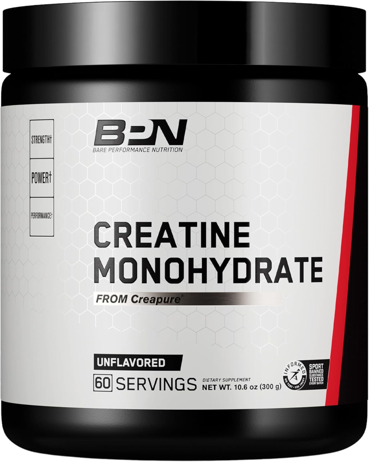 2PACK BPN Pure Creatine Monohydrate Powder with Creapure - 5g Creatine per Serving, Unflavored - 90 Servings