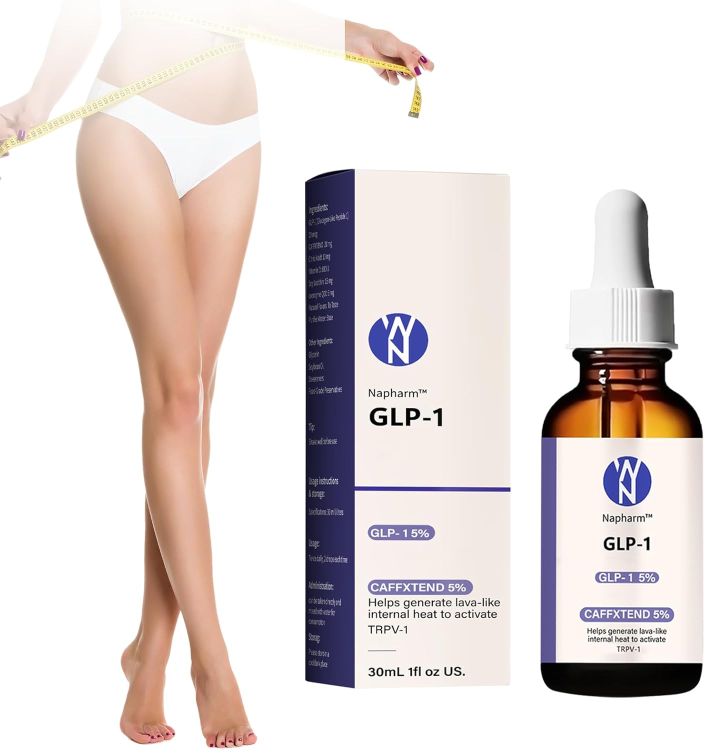 2PCS FULANKI GLP-1 Supplement Drops for Men and Women - Natural Weight Management Aid