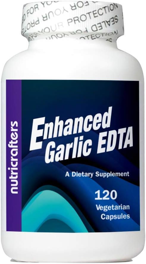 3 Bottles of NutriCrafters Enhanced Garlic EDTA with Free Nattokinase Bottle