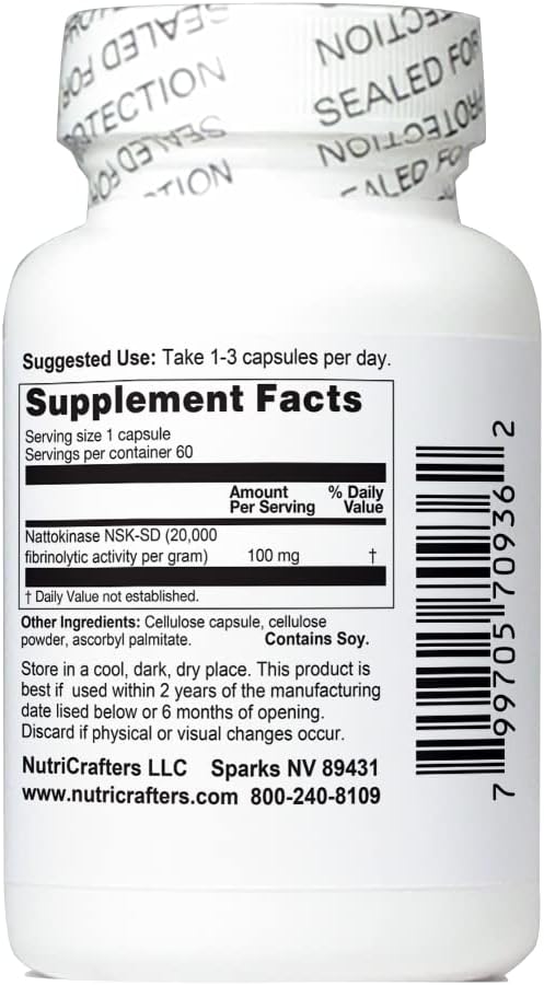 3 Bottles of NutriCrafters Enhanced Garlic EDTA with Free Nattokinase Bottle