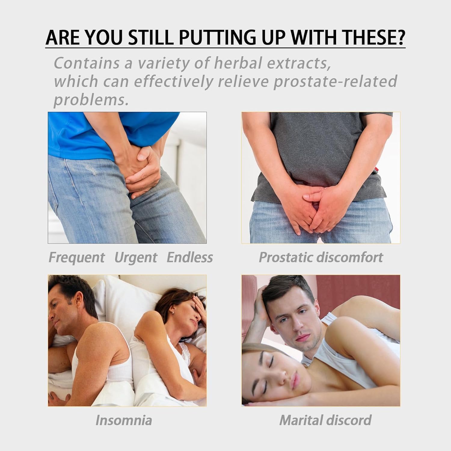 3 Bottles of Vulvv North Moon Prostate Health Herbal Capsules for Men - Natural Prostate Support Supplement