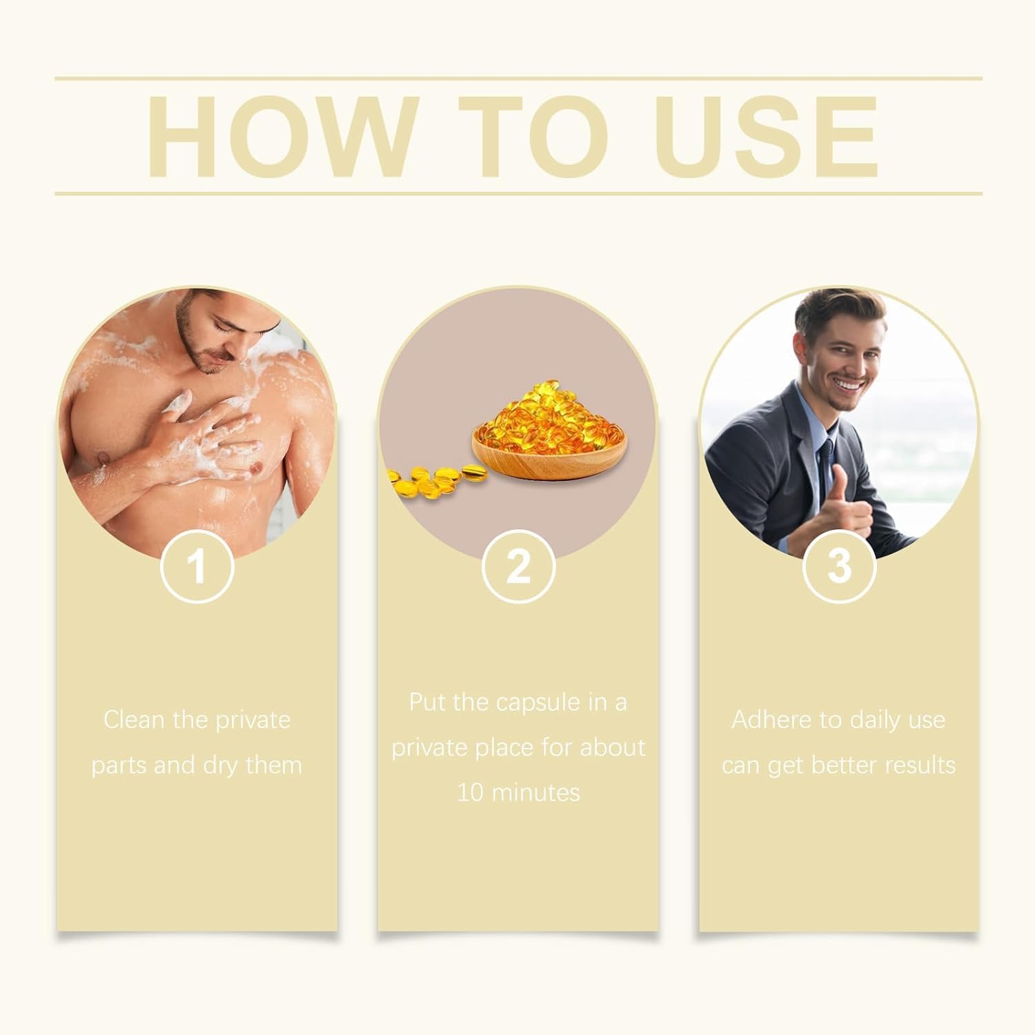 3 Bottles of Vulvv North Moon Prostate Health Herbal Capsules for Men - Natural Prostate Support Supplement