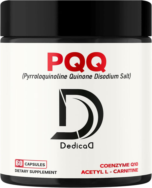 3-in-1 Mitochondrial Supplement with PQQ, CoQ10, and Acetyl L-Carnitine - 60 Capsules for Brain Health and Energy - Gluten-Free, Non-GMO - 2 Month Supply