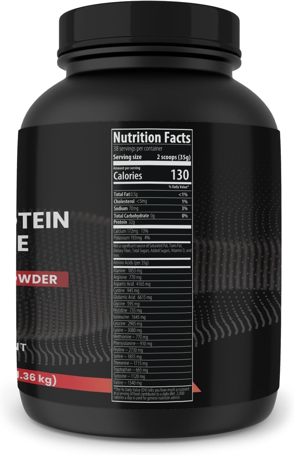 3 lb Instantized Unflavored Whey Protein Isolate with Pure Original Ingredients