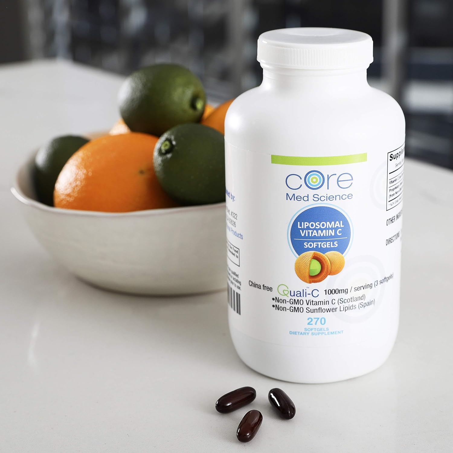 3 Month Supply of Core Med Science Liposomal Glutathione & Vitamin C Softgels